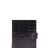 VIS1500P Passeporte Black Crocodile Leather Wallet