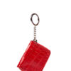 VIK1 Cardet Red Crocodile Leather Keychain