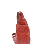 Túi đeo chéo da cá sấu nam D03 Crossbody Bag Nâu Đỏ