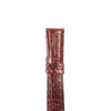 DAYDH Timekeeper Red Brown Crocodile Leather Watch Strap