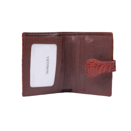 Card da cá sấu ALI X Cardholder Nâu Dẻ - Hình ảnh 3