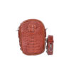 Túi xách da cá sấu nữ T212 Miles Crossbody Bag Nâu Dẻ