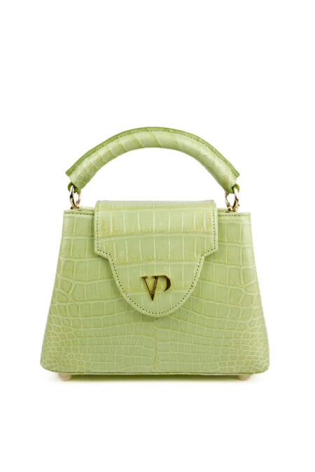 Túi xách da cá sấu T228TRON.2 Top Handle Bag Alaia