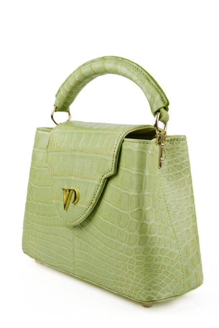 Túi xách da cá sấu T228TRON.2 Top Handle Bag Alaia - Hình ảnh 2