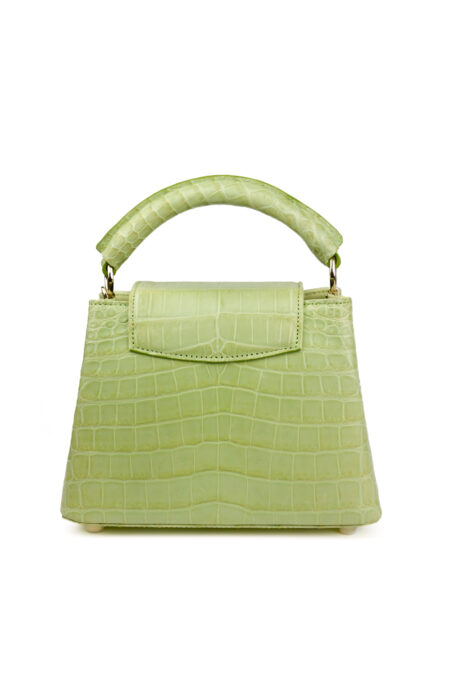 Túi xách da cá sấu T228TRON.2 Top Handle Bag Alaia - Hình ảnh 3
