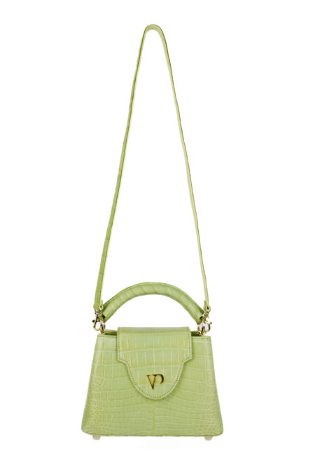 Túi xách da cá sấu T228TRON.2 Top Handle Bag Alaia - Hình ảnh 4