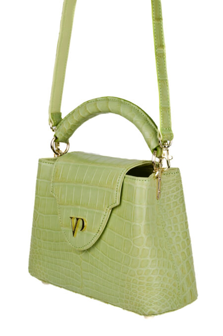 Túi xách da cá sấu T228TRON.2 Top Handle Bag Alaia - Hình ảnh 5