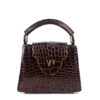 Túi xách da cá sấu T228B.KINH Alaia Top Handle Bag