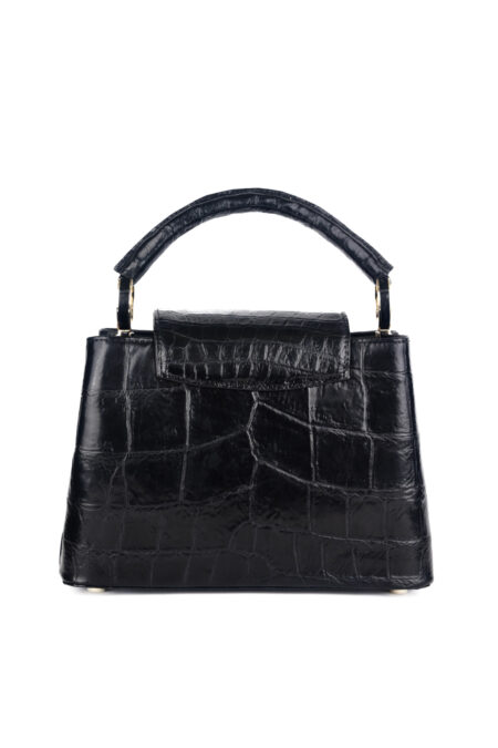 Túi xách da cá sấu T228TRON Top Handle Bag Alaia - Ảnh 4