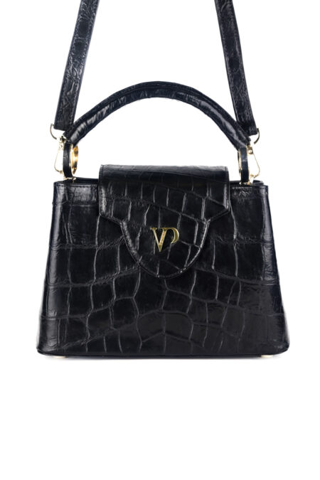 Túi xách da cá sấu T228TRON Top Handle Bag Alaia - Ảnh 3