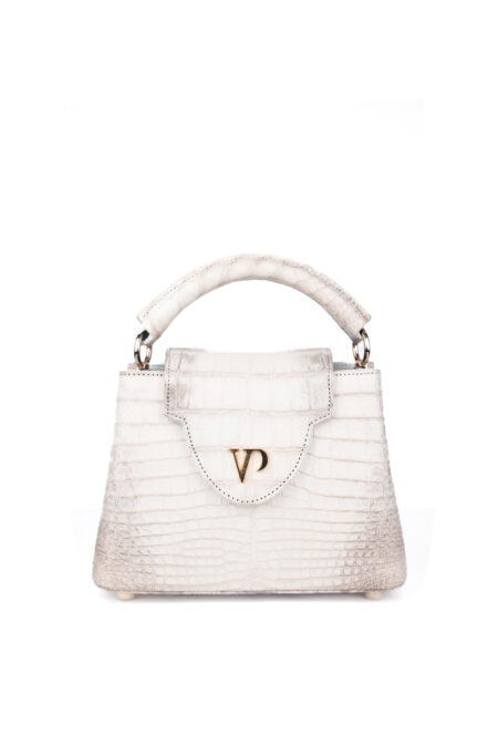 Túi xách da cá sấu T228B.TANG Top Handle Bag Alaia