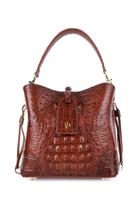 Túi xách da cá sấu T229G Daisy Bucket Bag