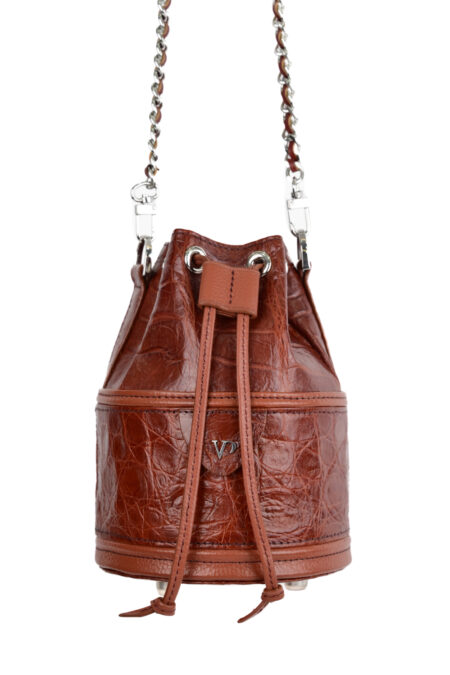 Túi xách da cá sấu T234TRON.2 Bucket Bag Hazel - Hình ảnh 2