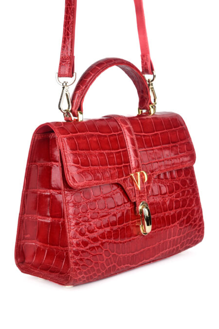 Túi xách da cá sấu T236B.KINH Top Handle Bag Ailany - Ảnh 4
