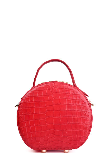 Túi xách da cá sấu T242TR Round Bag Lainey - Hình ảnh 4