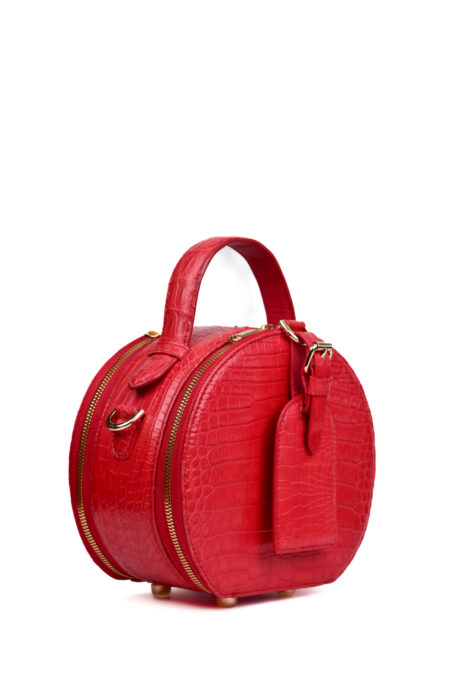 Túi xách da cá sấu T242TR Round Bag Lainey - Hình ảnh 3