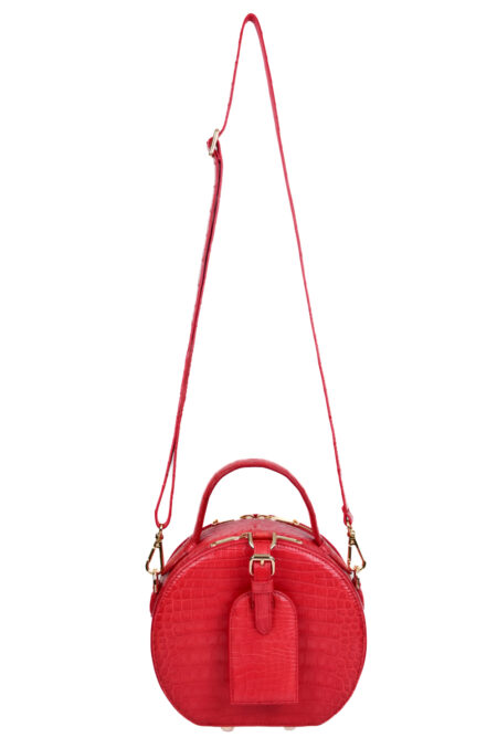 Túi xách da cá sấu T242TR Round Bag Lainey - Hình ảnh 5
