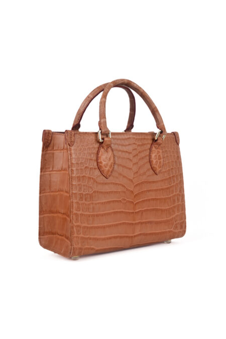 Túi xách da cá sấu T249TRON Top Handle Bag Evie - Ảnh 2