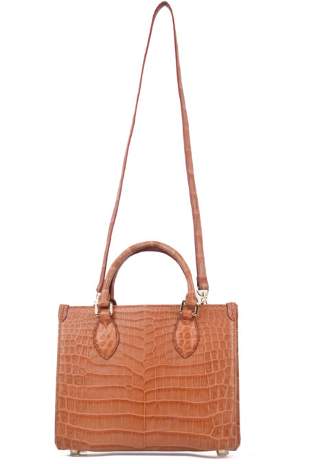 Túi xách da cá sấu T249TRON Top Handle Bag Evie - Ảnh 4