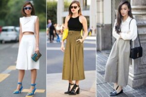 Cách diện quần Culottes