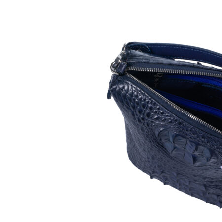 Túi xách da cá sấu Ava Top handle Bag Xanh Navy - Hình ảnh 4